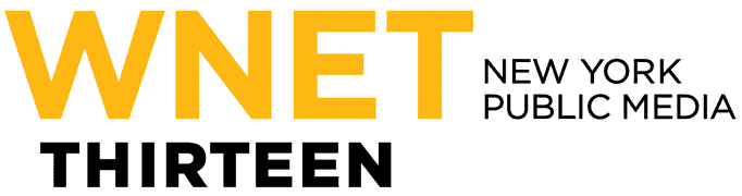 WNET Thirteen New York Public Media logo with "WNET" in large yellow text, "THIRTEEN" in black, and "New York Public Media" in smaller black text.