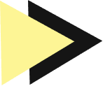 A yellow triangle pointing right overlaps with a black, hollow right-pointing triangle on a light gray background.