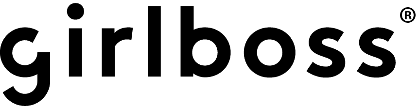 The word "girlboss" is written in bold, black lowercase letters with a registered trademark symbol at the top right.