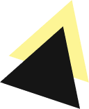 Two overlapping triangles, one black and one light yellow, positioned against a light gray background.